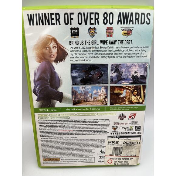 BioShock Infinite (Microsoft Xbox 360, 2013) Complete CIB Manual Rated M - Picture 3 of 8